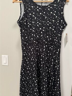 Title Nine Black and White Polka Dot Sleeveless Dress